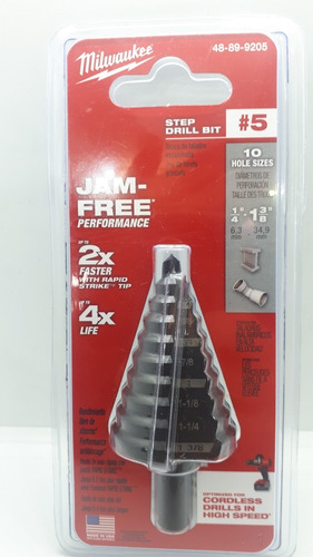 Broca Escalonada 1/4'' - 1-3/8'' #5 48899205 Milwaukee