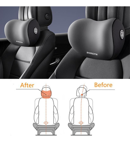 Car Lumbar Support Pillow And Car Neck Pillow Kit, Ergono...