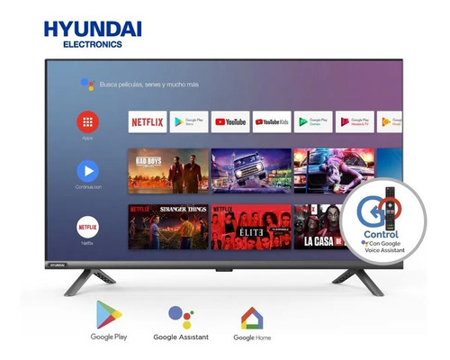 Imagen 2 de 5 de Smart Tv 43 Pulgadas Hyundai Hd Android Wifi Netflix Youtube
