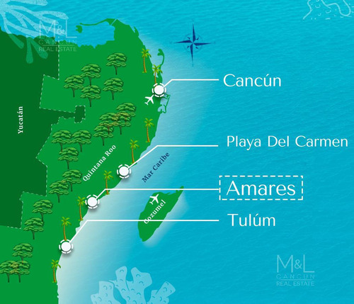 Terreno En Venta Riviera Maya Fraccionamiento Residencial Amares 747 M2 Xpuha