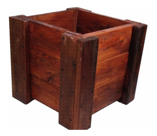 Huerta Orgánica Macetero De Pie Cubo Madera Oferta 30x30