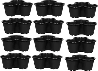 12 Vaso Empilhável Preto 11,5 Litros Vaso Modulares Vasos