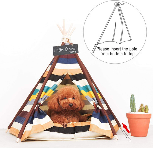 Imagen 2 de 5 de pet Teepee Dog (puppy) & Cat Bed - Tiendas De Campaña ...