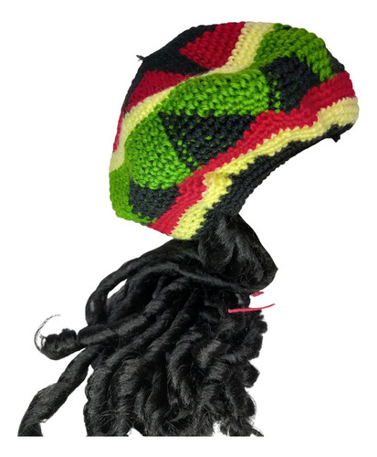 Sombrero Boina Gorro Jamaica Reggae Con Rastas Cotillón  