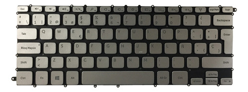 Teclado Para Dell 14-7000 7437 Plata Iluminado Esp