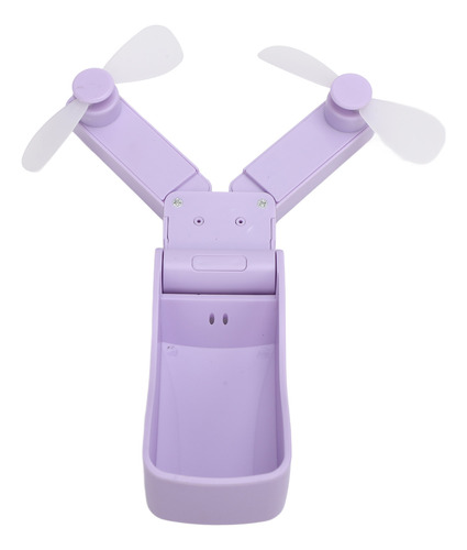 Ventilador Plegable De Doble Cabezal, Portátil, De Mano, Rec