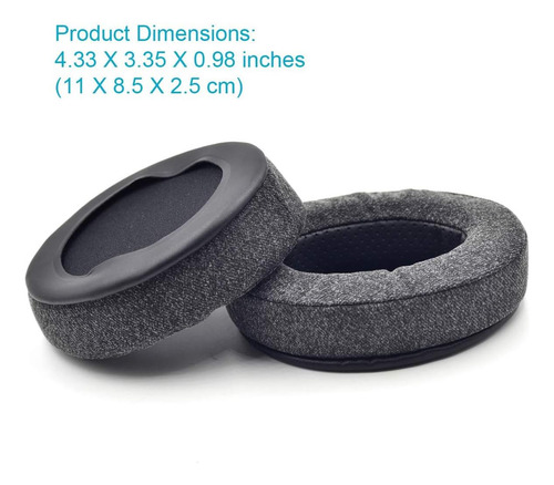 Defean Almohadillas P/ Repuesto Espuma Viscoelástica Hyperx Franela Gris.