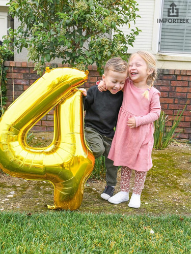Globo Numero 9 Metalico Gigante 32 Pulgadas 80cm Cumpleaños Color Dorado