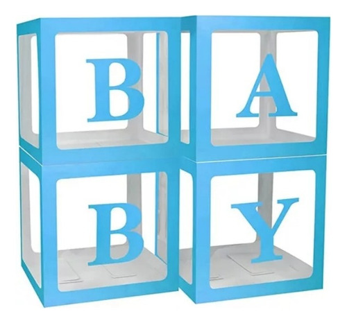 Azul Cubos Para Globos Decorativos Baby Shower Y Cumpleaño