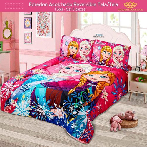Cobertor, Edredon Disney/marvel Reversibles 1.5plz 5 Piezas