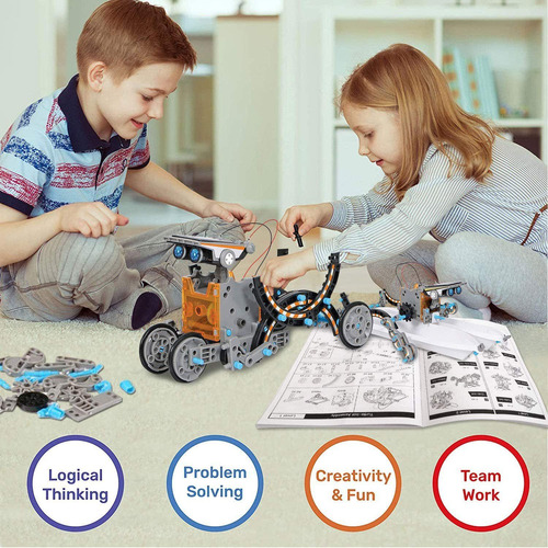 Kit De Robot Solar De Juguete Stem Man Nuo, 12 En 1, Juguete