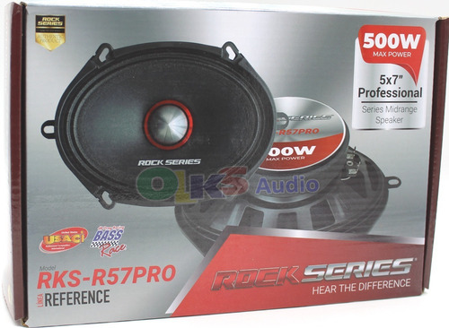 Medio Rango Profesional 5x7 250w. Rms Rockseries Rks-r57pro Color Negro