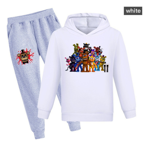Five Nights At Freddy's Sudadera Gris Con Capucha + Pantalón
