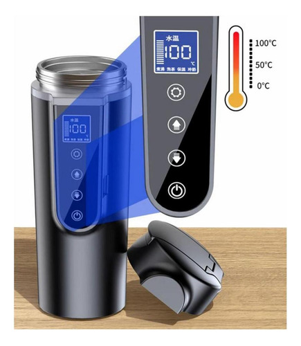 Chaleira De Carro 12v/24v, Aquecedor Preto Em Tela Pequena