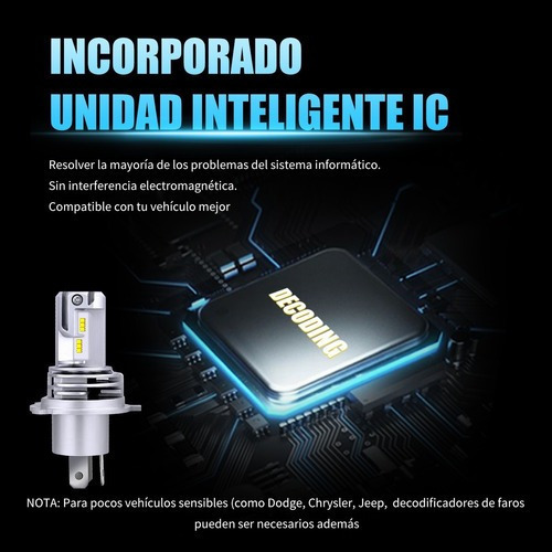 Applicable To Bombilla For Faros De Coche H4 Led 60w 12000