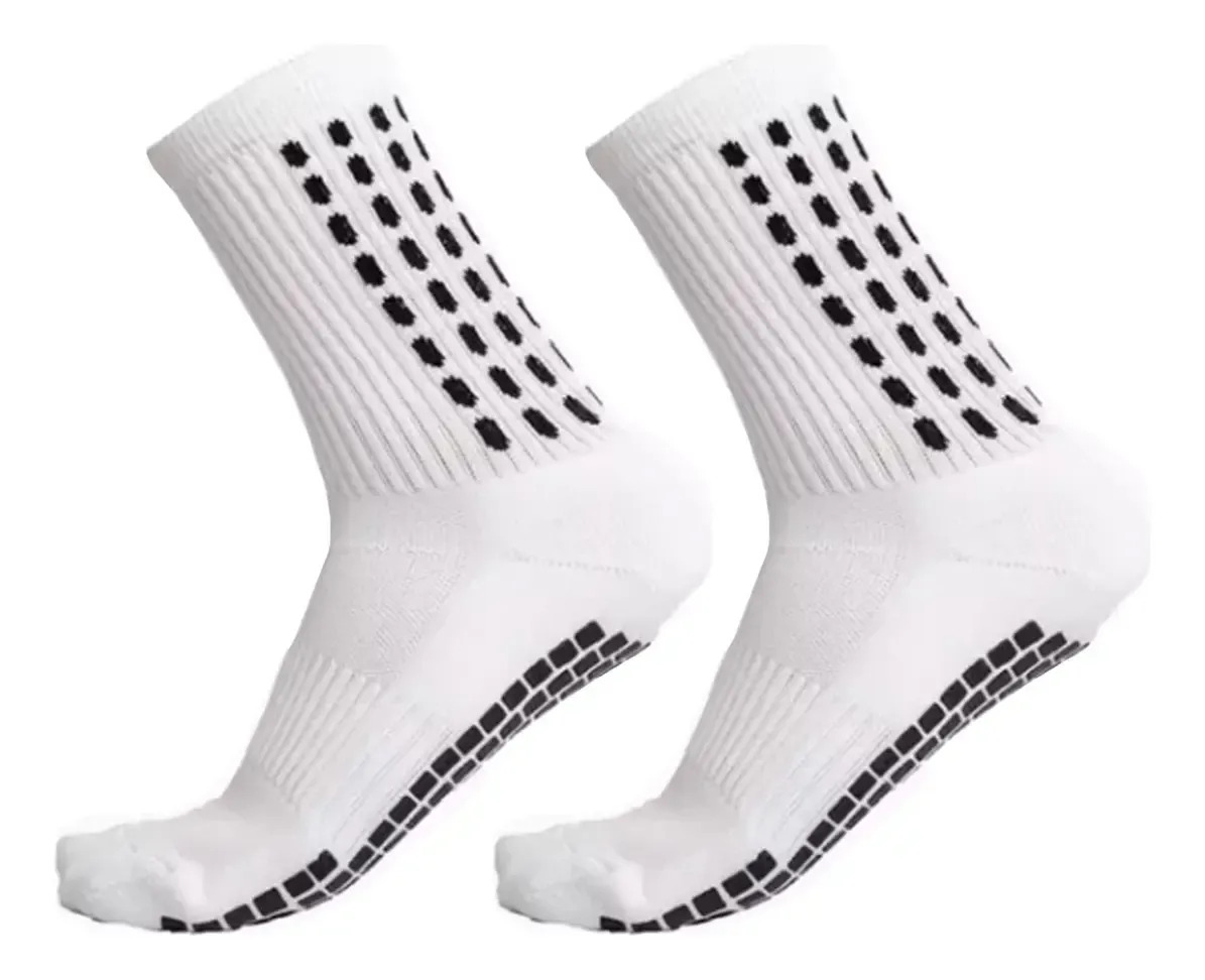 Medias Antideslizantes Futbol Best Sox - Pack X2 Scarpy Color Blanco/blanco Talle 40-44