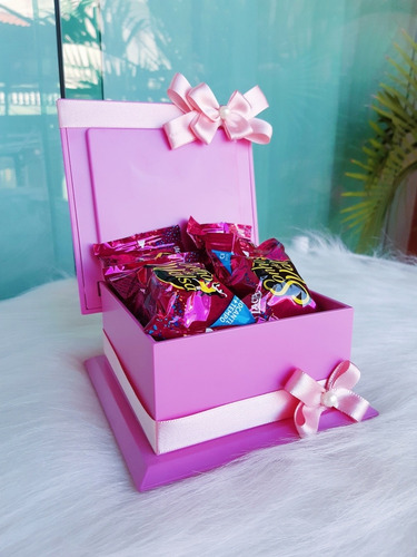 Imagem 7 de 8 de Cesta De Chocolate Porta Joias Com Bombons Presente Namorada