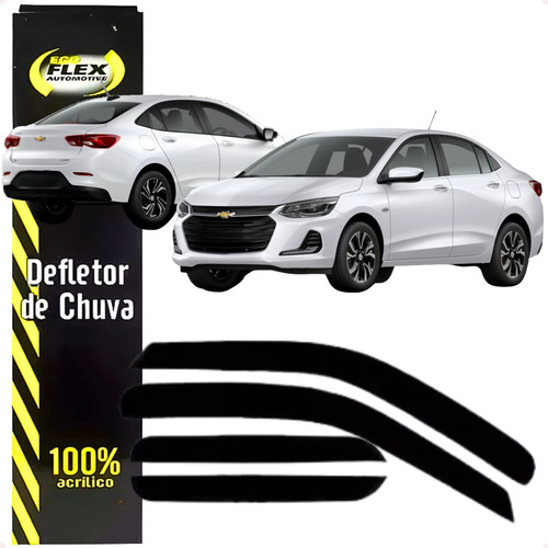 Jogo Calha Chuva Defletor Onix Plus Sedan 2020 21 22 23 2024