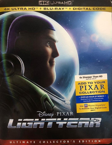 Lightyear 2022 Buzz Pelicula 4k Ultra Hd + Blu-ray + Hd