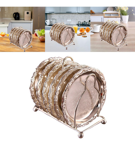 - Juego De 6 Posavasos De 6 Piezas Plateados 6 Piezas