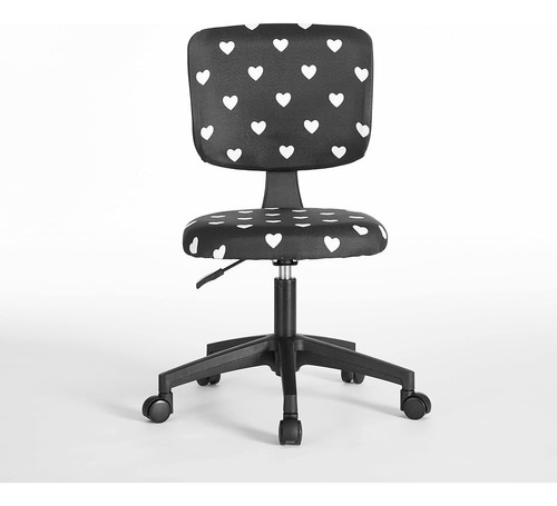 Urban Shop Silla De Oficina Giratoria Black And White Hearts