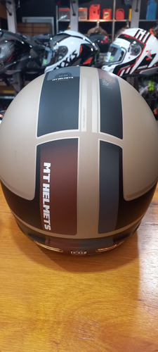 Casco Moto Mt Jarama C9 68th Dorado Mate Vintage Integral Color Dorado Oscuro Diseño Solido Tamaño Del Casco Xl