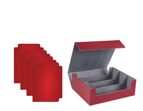 Caja Para Mazo De Cartas, Soporte Para Tarjetas Con Rojo