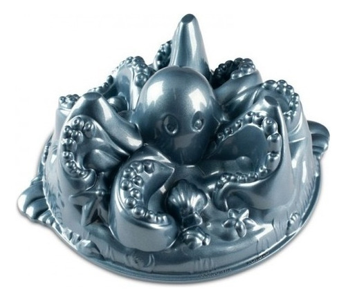 Molde Octopus Cake Nordic Ware Color Azul Metalizado