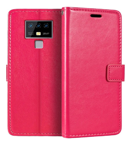 Funda Para Xiaomi Redmi 10 5g Flip Cover Fucsia Antishock