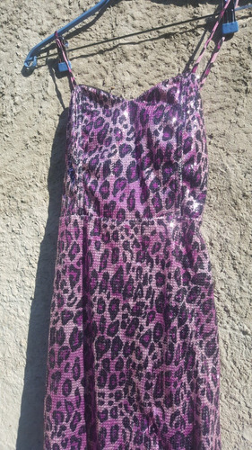Vestido Animal Print Lentejuelas - Diseño