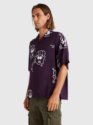 Camisa Manga Corta Hombre Lctxe Resort Morada