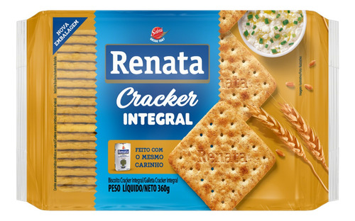 Biscoito Cracker Integral Renata Pacote 360g