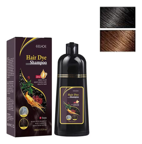 3 En 1 Para Cubrir El Cabello Champú Herbal Natural Blanco N