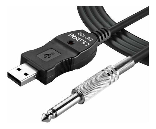 Ulbre Cable Usb Para Guitarra (11.5 ft Usb Macho A 1/4 Pulga