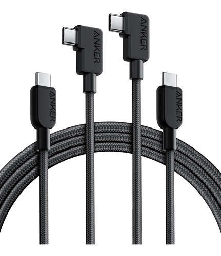 Anker Usb C Cable Right Ángulo, Cable De Carga Trenzada De 2