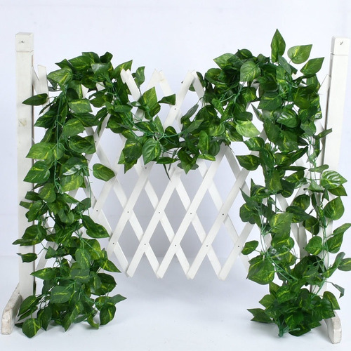 12 Tiras Plantas Artificiales Begonia Hiedra 2.4m² Decoració