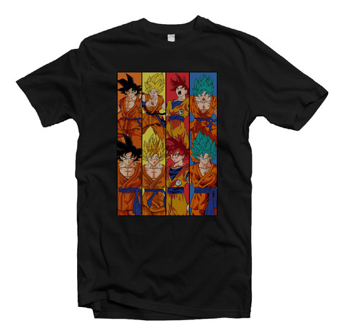 Playera Anime Dragon Ball Z Son Goku Kakaroto Fases A2
