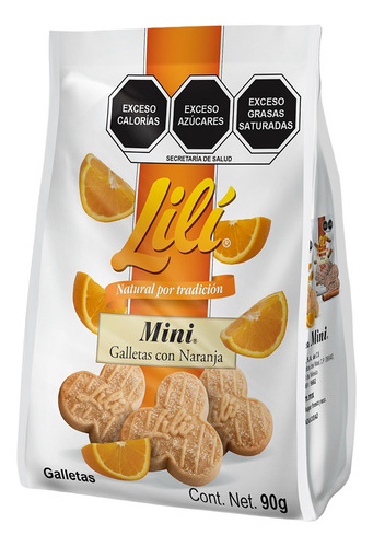 5 Pzs Lili Galletas Con Naranja Mini 90gr