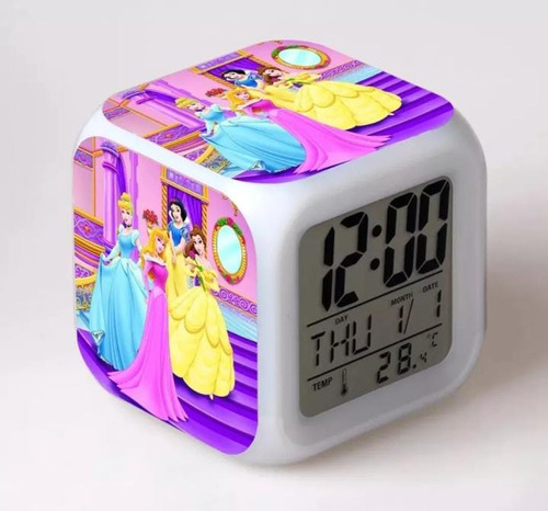 Reloj Despertador Princesas Disney Blanca Nieves,cenicienta,