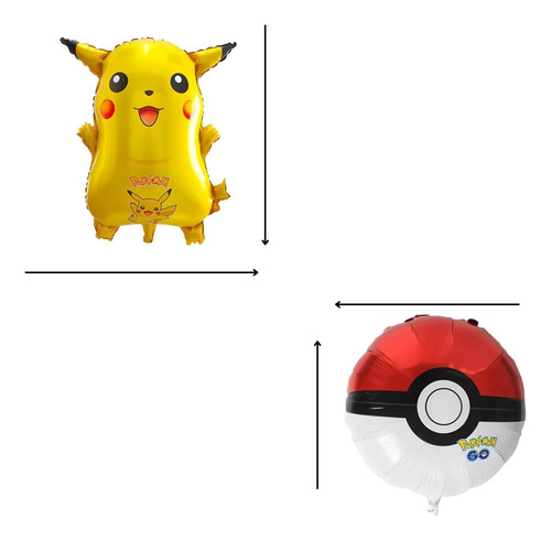 Kit De Globos De Pikachu 62 Pz Número 9 Kit De Globos De Pikachu