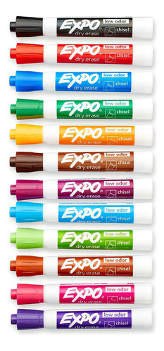 Conjunto de marcadores Expo Dry Erase Marker Marker, pacote com 12