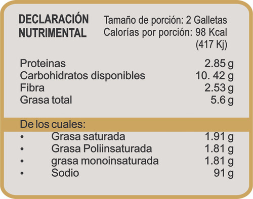 Galleta Nutritiva Sabor Coco-horchata Premium