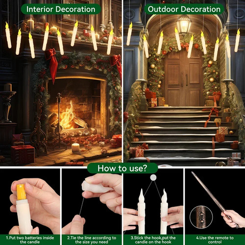 Velas Led Flotantes Con Control Remoto Mágico