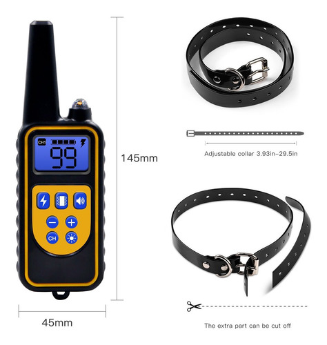 Collar De Entrenamiento Remoto Para Perros, Control De Ladri