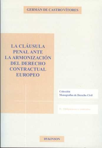Libro Cláusula Penal Ante La Armonización Del Derecho Contr