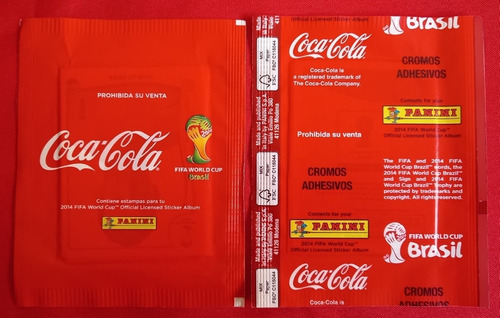 Panini Brasil 2014 Coca Cola Sobre Sellado