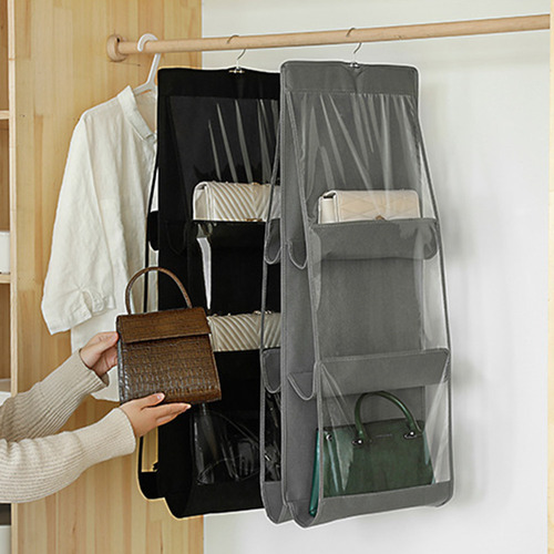 Organizador De Armario Para Colgar Bolsos, Transparente, 6 B