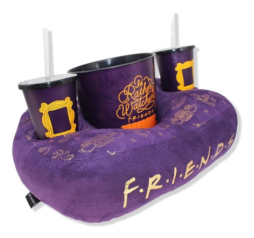 Imagem 2 de 3 de Kit Almofada Porta Pipoca Copos Friends | Zona Criativa