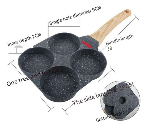 Sartén Para Huevos De Granito, Antiadherente Y Saludable, Pa