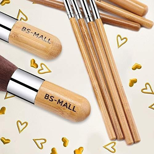 Bs-mall Juego De 11 Brochas De Maquillaje Sintticas De Bamb